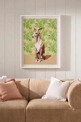 Whippet and Palms Wall Art