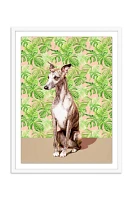 Whippet and Palms Wall Art