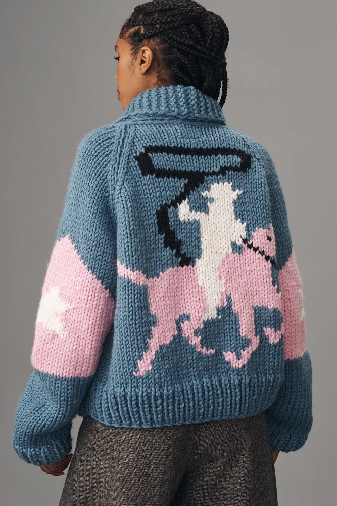 GOGO Sweaters Knit Cowboy Caridgan Sweater