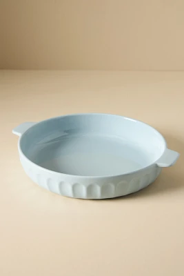 Amelie Latte Portuguese Stoneware Pie Dish