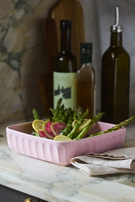 Amelie Latte Portuguese Stoneware Square Baking Dish