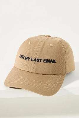 Intentionally Blank Per My Last Email Baseball Cap