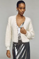 Maeve Brushed Cozy Rhinestone Cardigan