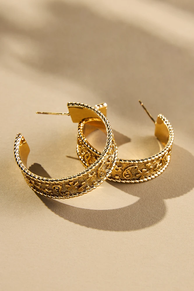 Western Filigree Hoop Earrings