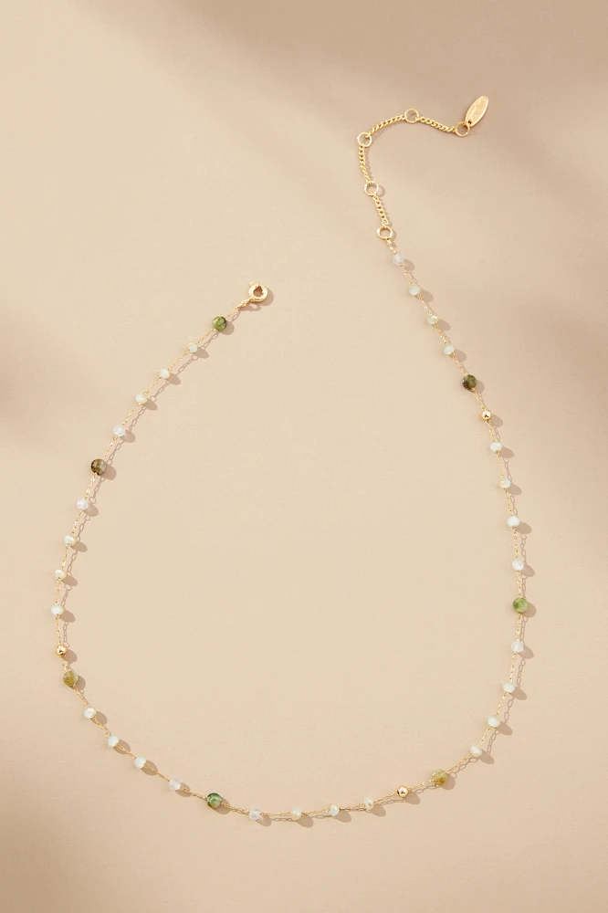 Mixed Bead Dainty Necklace