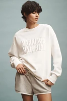 BRIDEMERCH Marriage Material Oversized Crew-Neck Sweatshirt