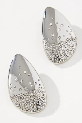 Oversized Crystal Teardrop Earrings
