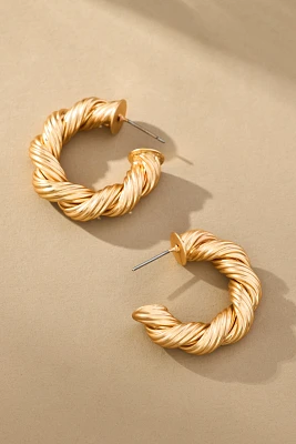 Thick Twist Hoop Earrings