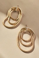 Triple Loop Slinky Drop Earrings