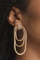 Triple Loop Slinky Drop Earrings