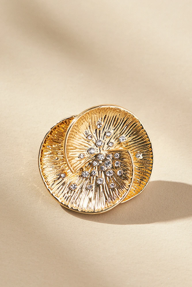 Crystal Floral Post Earrings