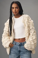 By Anthropologie Loopy Shine Cardigan Sweater