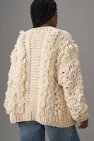 By Anthropologie Loopy Shine Cardigan Sweater