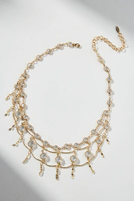 Triple-Layer Crystal Necklace