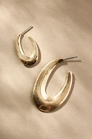 Oblong Hoop Earrings, Set of 2