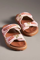 De Siena Beaded Slide Sandals