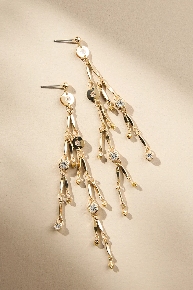 Branching Crystal Drop Earrings