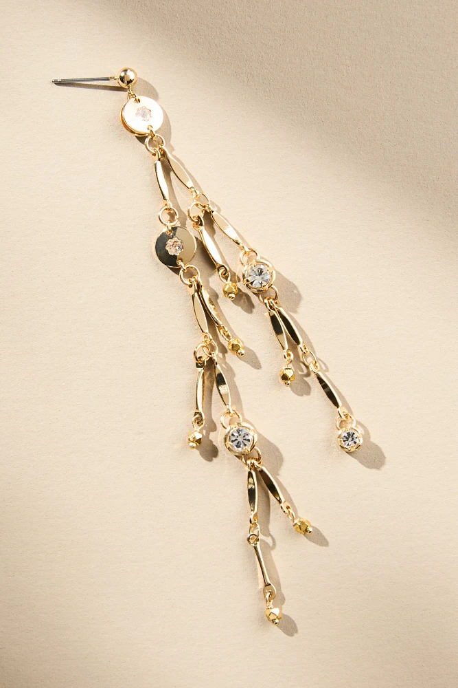 Branching Crystal Drop Earrings