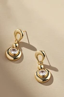 Crystal-Inset Drop Earrings