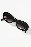 Slim Bubble Oval Sunglasses