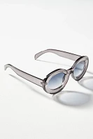 Bevel Oversized Oval Sunglasses