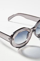 Bevel Oversized Oval Sunglasses