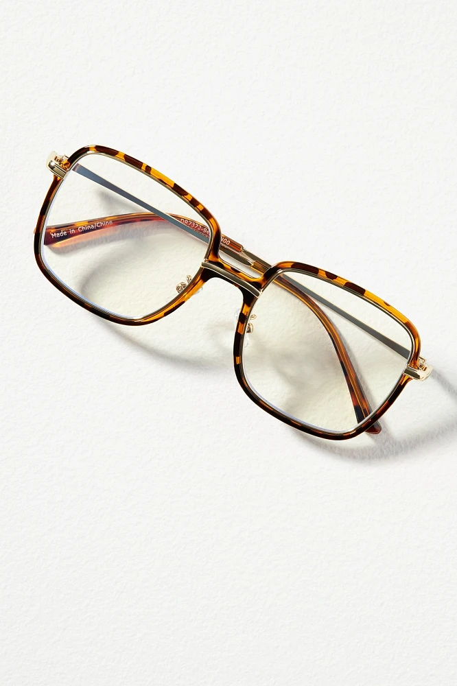 Tortoiseshell Trim Square Readers