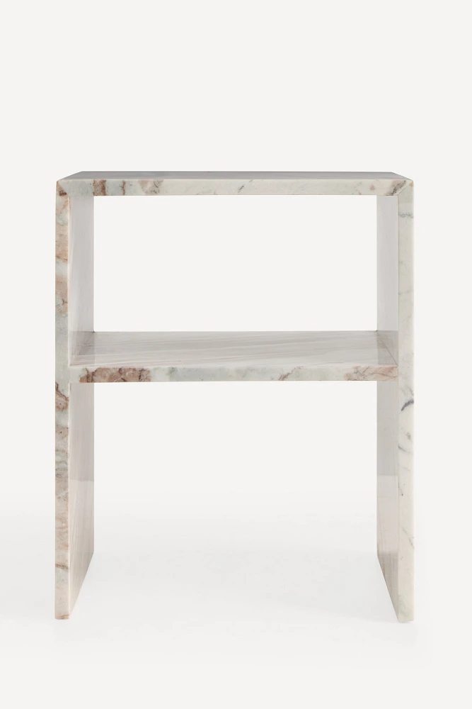 Gia Marble Open Side Table