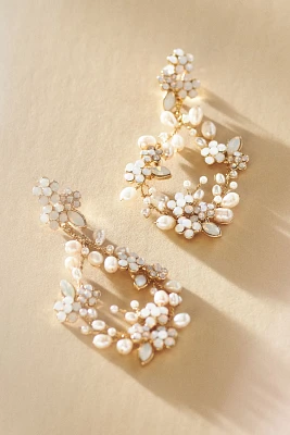 Twigs & Honey Baby's Breath Pearl Drop Earrings