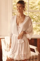 Eberjey Beatrix Lace-Trim Robe