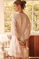 Eberjey Beatrix Lace-Trim Robe