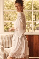 Eberjey Beatrix Lace-Trim Robe