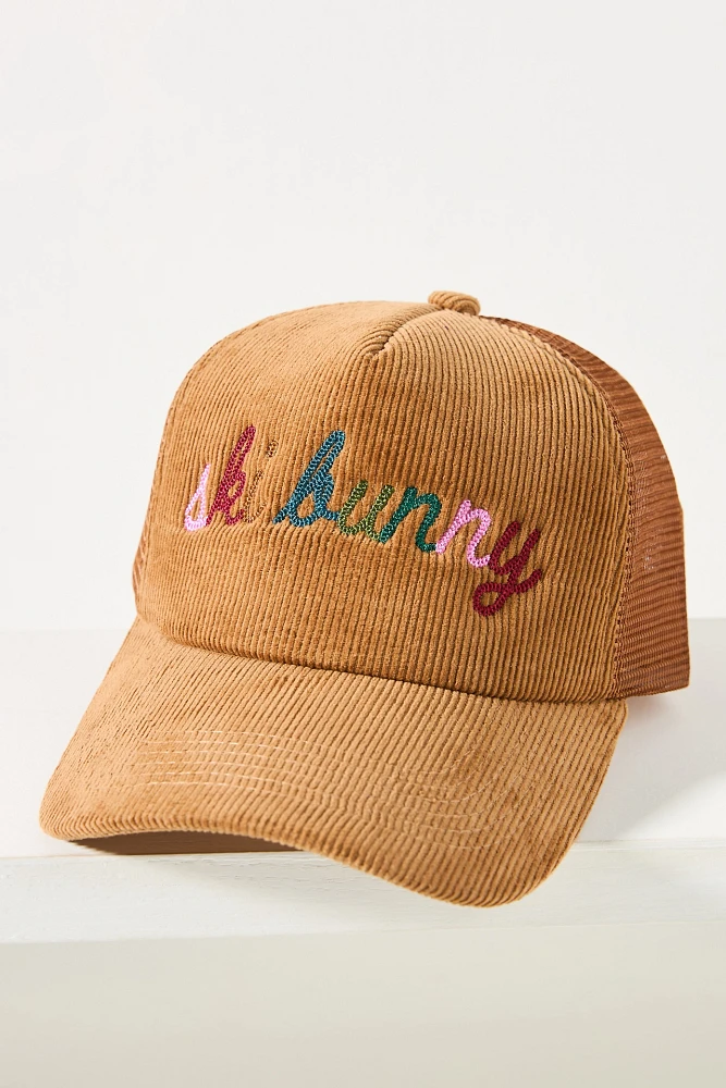 Worn/West Ski Bunny Corduroy Trucker Hat