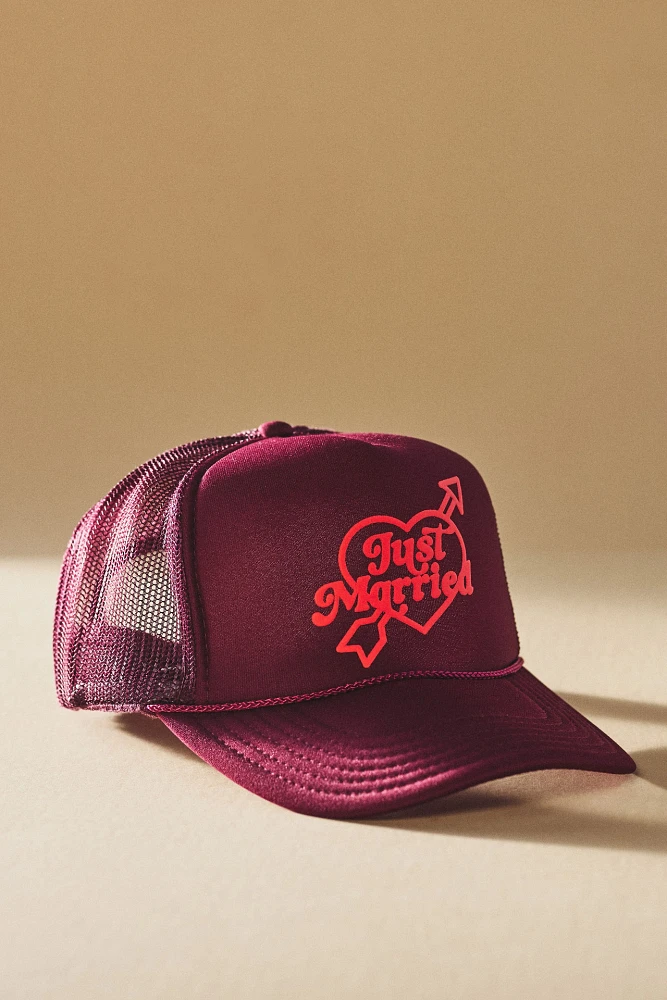 Ascot + Hart Just Married Trucker Hat