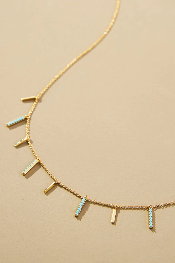 Stone Fringe Necklace