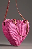 Sensi Studio Heart Straw Bag