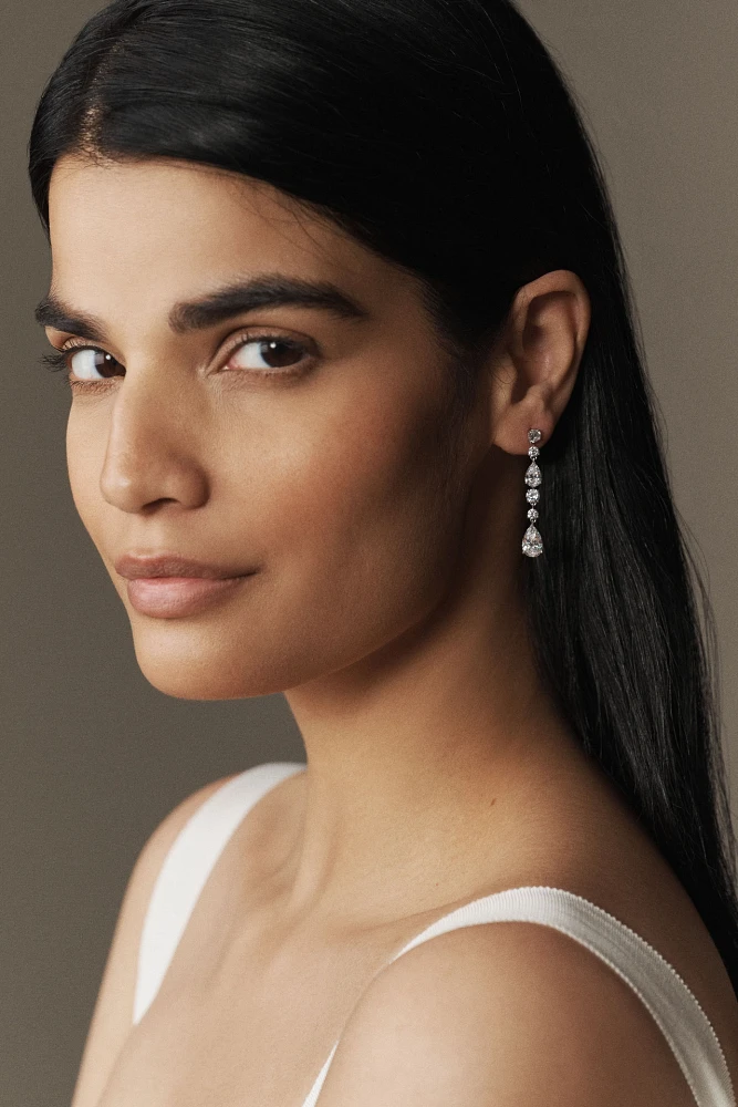 NADRI Halle Long Linear Drop Earrings