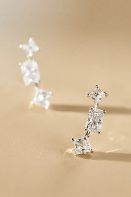 NADRI Cubic Zirconia Climber Earrings