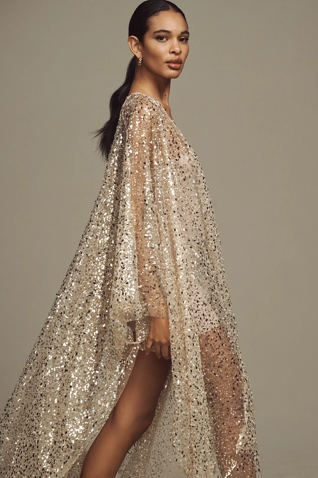 slim fit dress slacks Maeve by Anthropology Sequin Dress – SECONDO