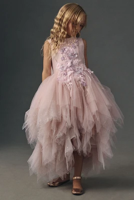 Princess Daliana High-Low Layered Tulle Flower Girl Dress