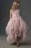 Princess Daliana High-Low Layered Tulle Flower Girl Dress