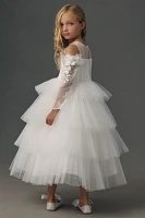 Princess Daliana Tiered Corset Flower Girl Dress