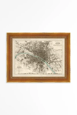 Vintage Map of Paris Wall Art