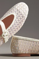 Bibi Lou Floral Mesh Mary Jane Flats