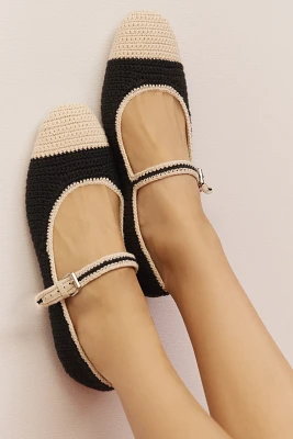 Bibi Lou Knit Colorblock Mary Jane Flats