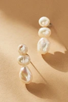 Triple Pearl Drop Earrings