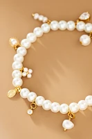 Shashi Stephanie's Pearl Beaded Charm Bracelet