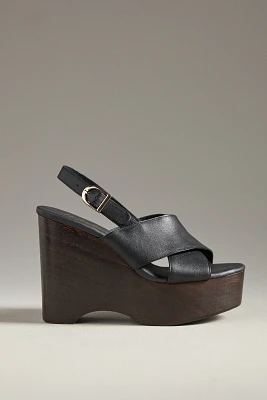 Matisse Fox Wood-Bottom Platform Sandals