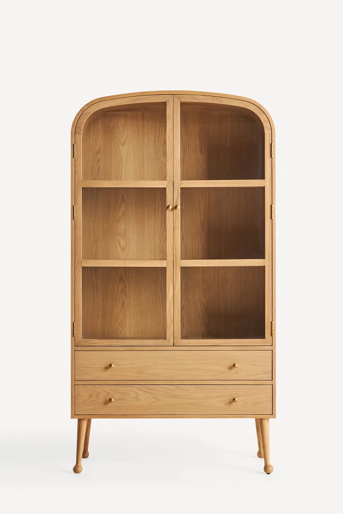 Moretti Oak Curio Cabinet