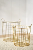 Morgan Wire Round Baskets, Set of 2